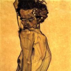 the Egon Schiele portraits _ self portrait with arm twisting above head _ 1910