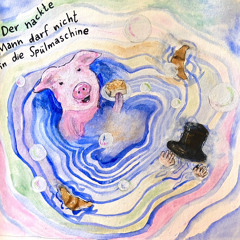 Der nackte Mann darf nicht in die Spülmaschine