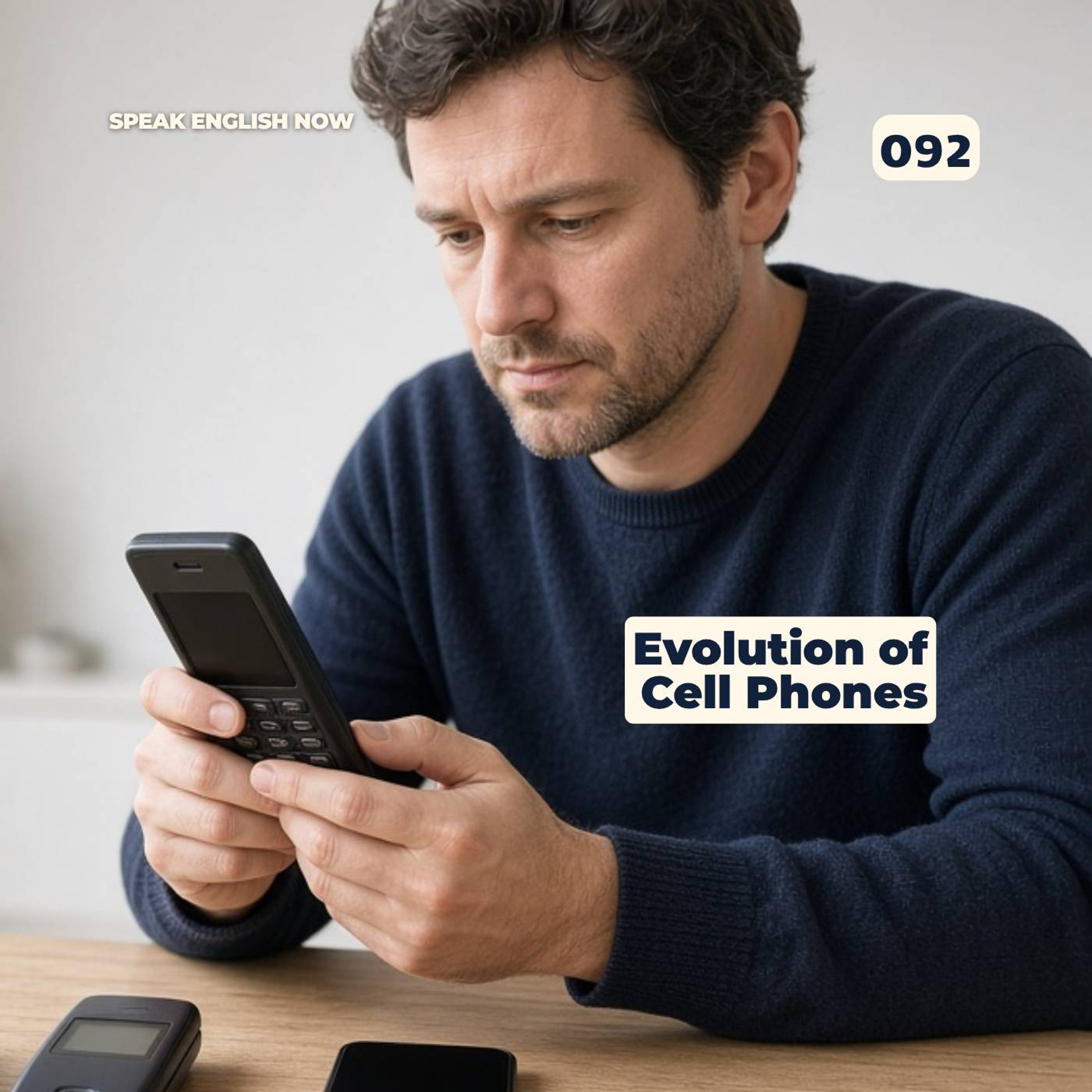 #092 The Evolution of Cell Phones episode artwork