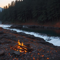 CAMPFIRE BY THE RIVER 001