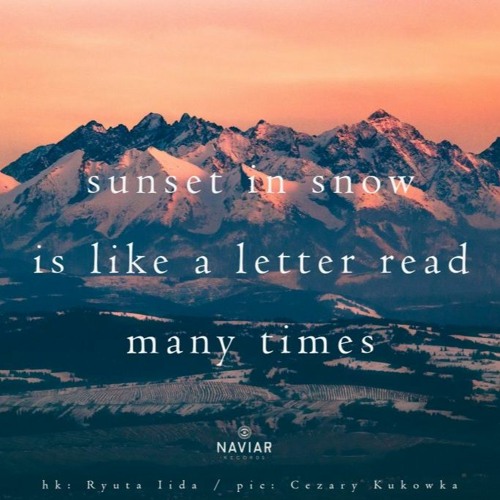 Sunset In Snow  ( Naviarhaiku 424 )