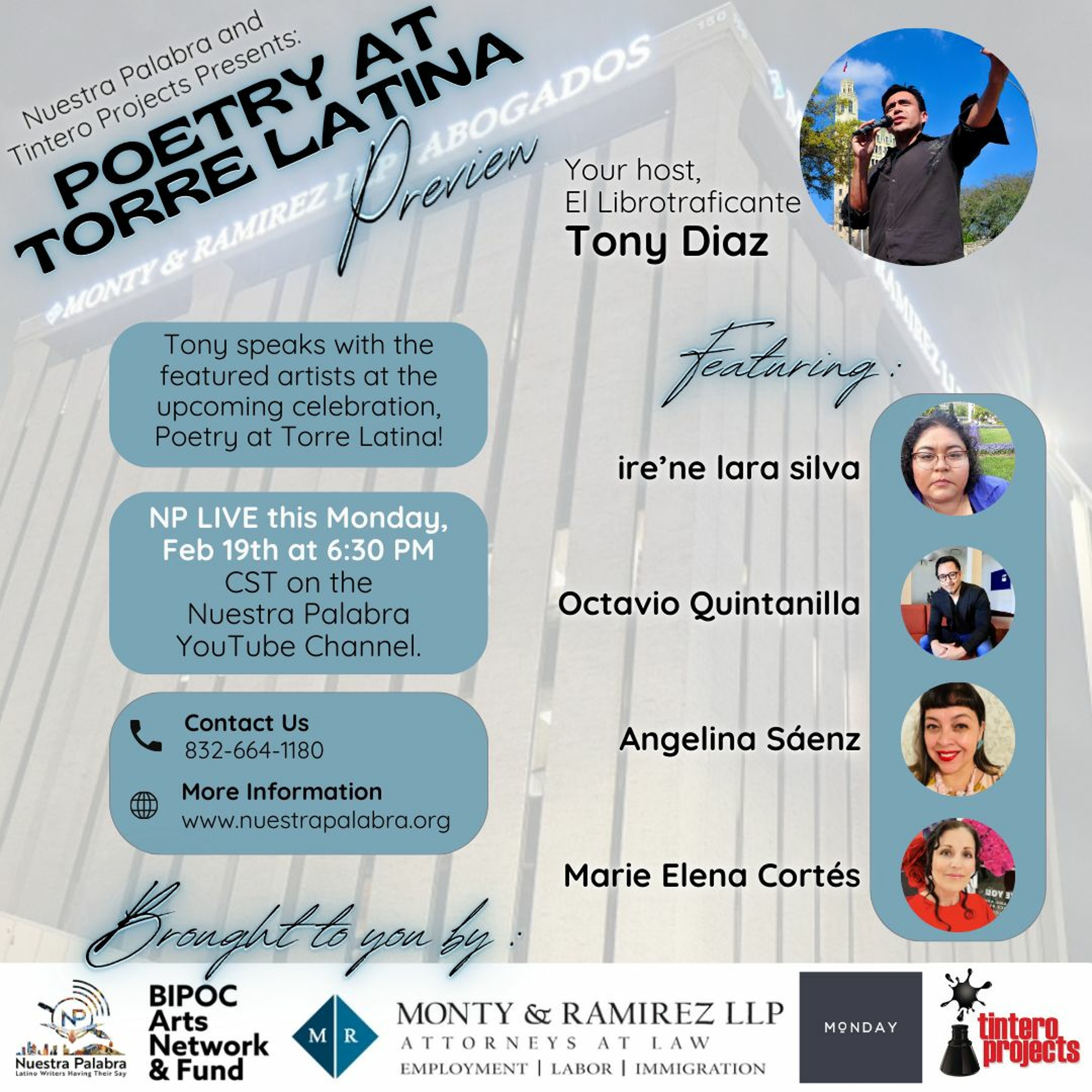 Nuestra Palabra: Latino Writers Have Their Say w/ Tony Diaz