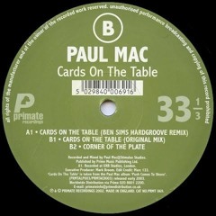 Paul Mac - Cards On The Table (Dj Cristiao, Luky RDU Remix) FREE DOWNLOAD