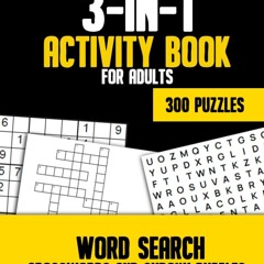 read 3-In-1 Activity Book for Adults - Word Search, Crosswords and Sudoku