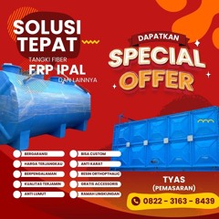 HP/WA: 0822-3163-8439, WATER TREATMENT TANK FRP di Kubu Raya Kalbar