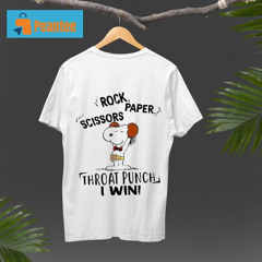 Snoopy Rock Paper Scissors Throat Punch I Win Shirt