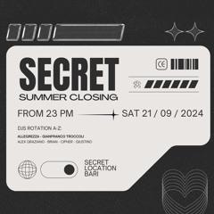 Allegrezza B2B Gianfranco Troccoli @Secret Party -  Bari - (21.09.2024)