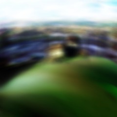 upwards from the window