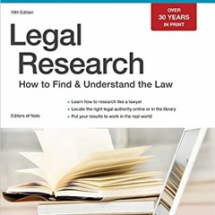 [View] EBOOK 💓 Legal Research: How to Find & Understand the Law by  Editors of Nolo