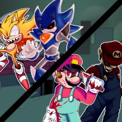 Tenkaichi Battleworld but it's Fleetway Sonic and Mecha Sonic vs Devil Mario and Horror Mario