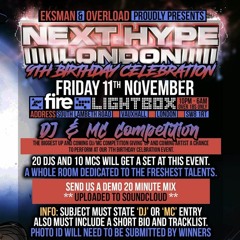 Next Hype 9th Birthday Bash DJ Entry
