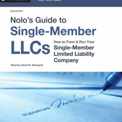 E-book download Nolo?s Guide to Single-Member LLCs: How to Form & Run Your