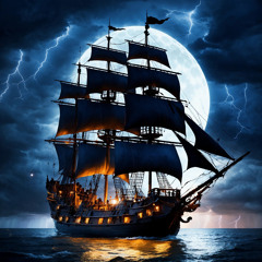 Pirate Ship in Thunderstorm, The best Pirate Ship Ambience, strong Thunder, Rain and Wind (2022 Remastered Version)