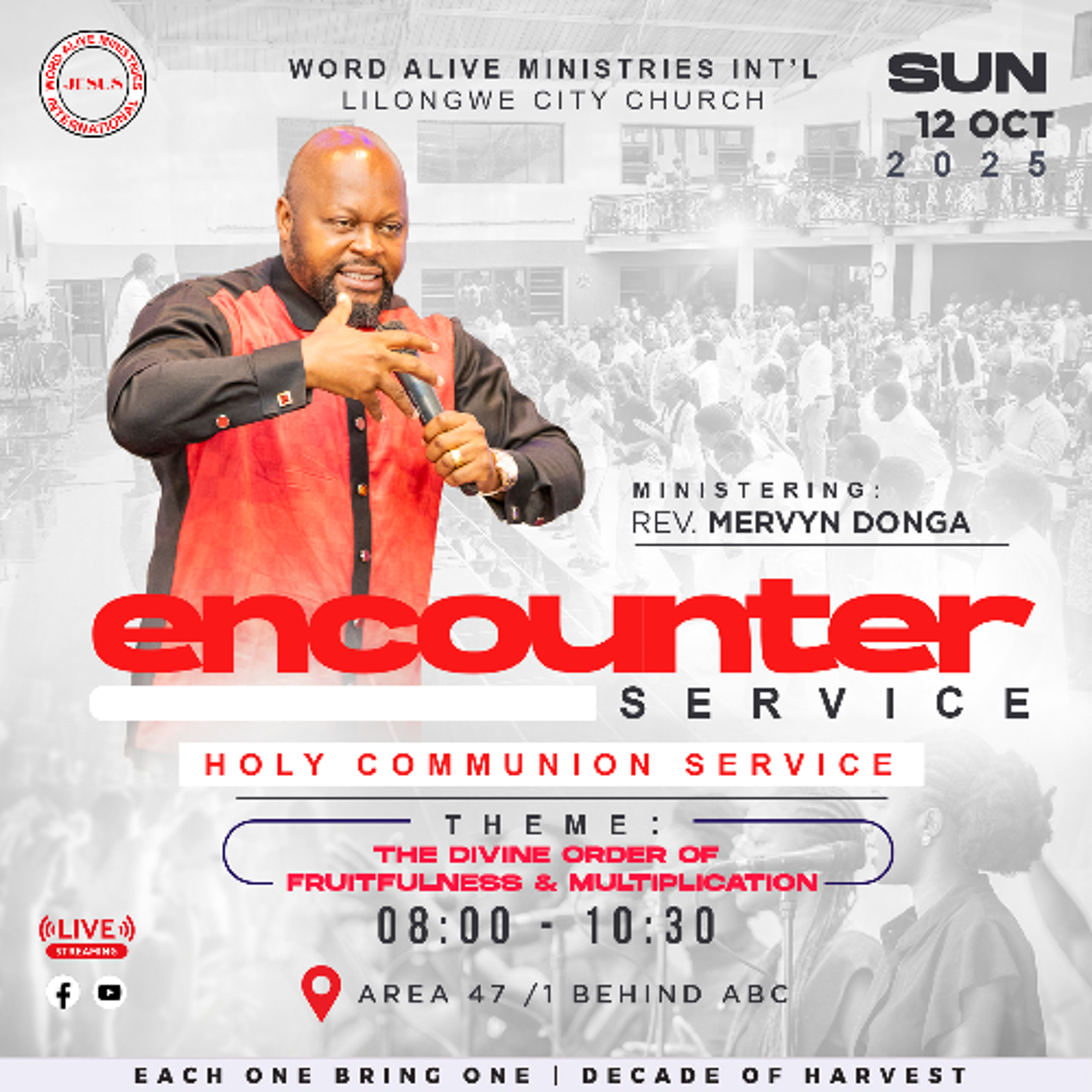 Encounter Service Rev Mervyn Donga "The Divine Order of Fruitfulness and Multiplication"