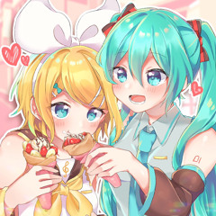 Miku Hatsune and Rin Kagamine にゃんタイムきゅんデレラヴァー Yuri Love