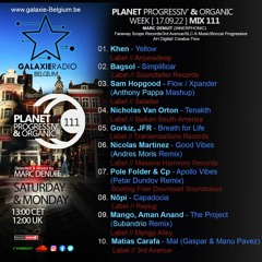 Marc Denuit // Planet Progressiv' & Organic Mix 111 Week 17.09.22 Galaxie Radio Belgium