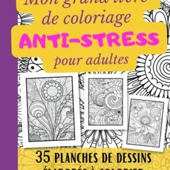TÉLÉCHARGER Mon grand livre de coloriage anti-stress pour adultes: Cahier de coloriage anti-stress
