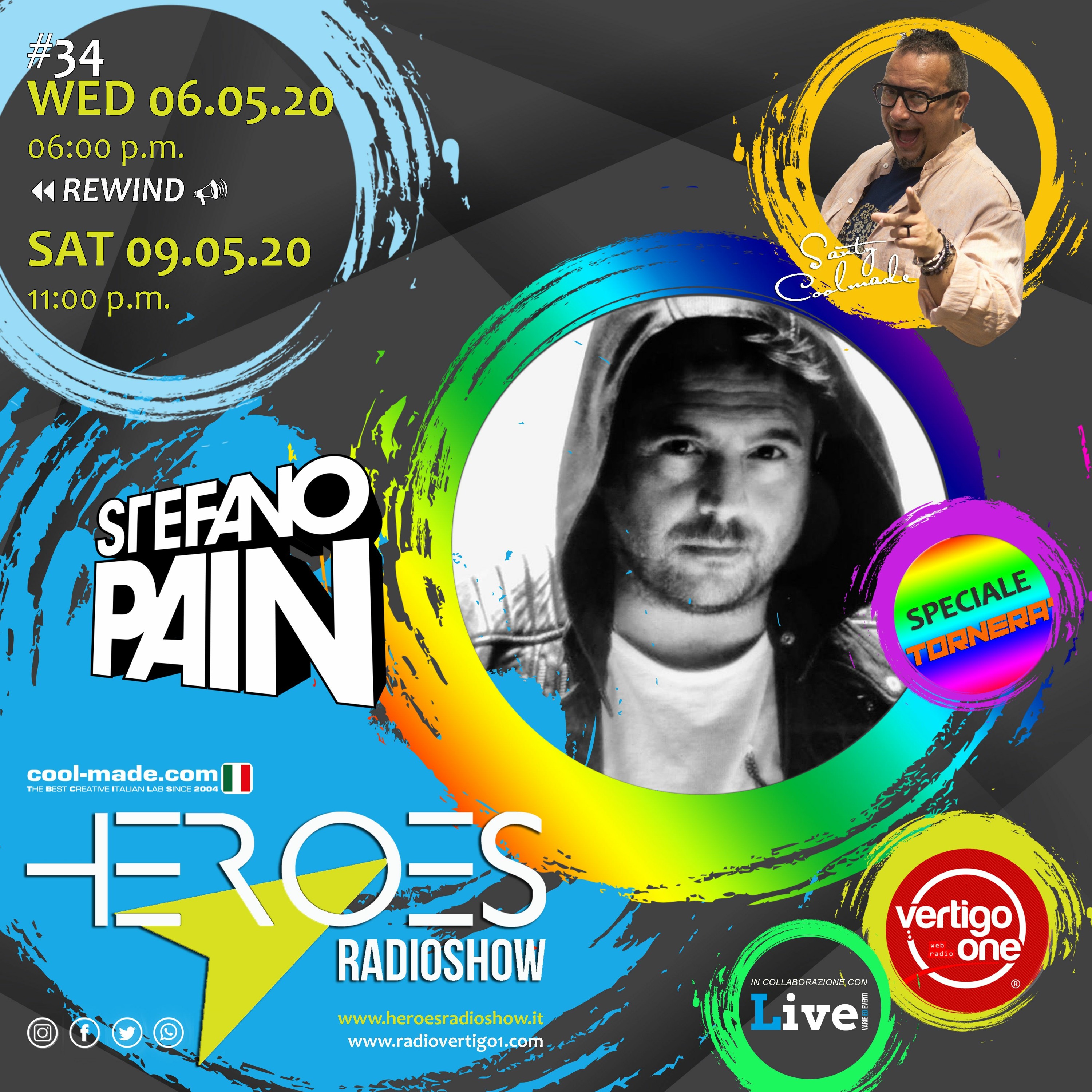 #34/2019-20> HEROES RadioShow - Special Guest STEFANO PAIN - Speciale Tornerà episode artwork