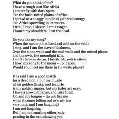 328 Hyena by Edwin Morgan, read by Douglas Henshall