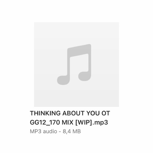 THINKING ABOUT YOU OT GG12