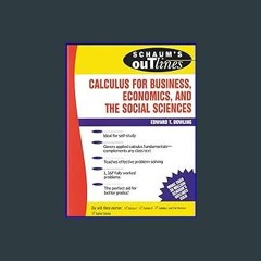 [EBOOK] 📚 Schaum's Outline of Calculus for Business, Economics, and The Social Sciences <(DOWNLOAD