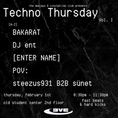 Techno Thursday Live Set