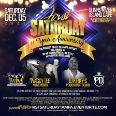 "1ST SATURDAY-11 YEARS ANNIVERSARY-WITH WAGGY TEE-POISON DART 12-5-20