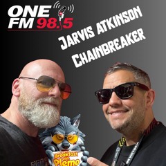 Jarvis 'Chainbreaker' Atkinson along with Alan Thorpe who is on a walk for mental health