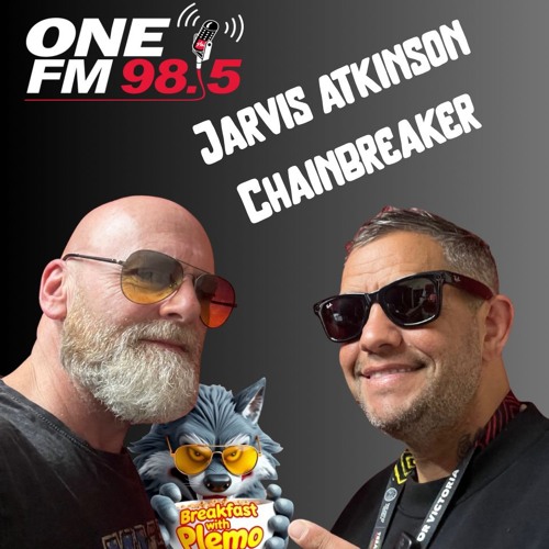 Jarvis 'Chainbreaker' Atkinson along with Alan Thorpe who is on a walk for mental health