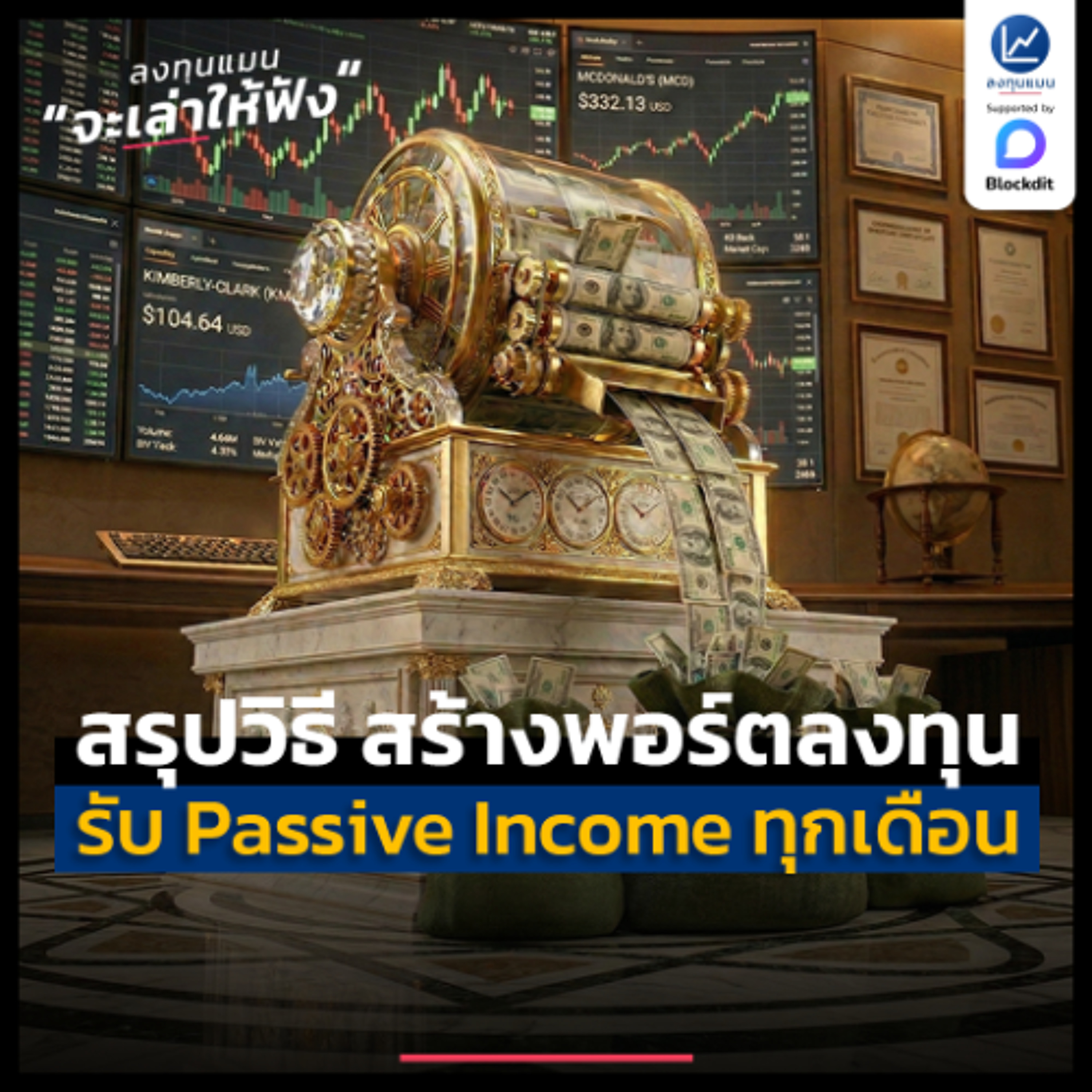 สรุปวิธีสร้างพอร์ตลงทุน รับ Passive Income ทุกเดือน | ลงทุนแมนจะเล่าให้ฟัง
