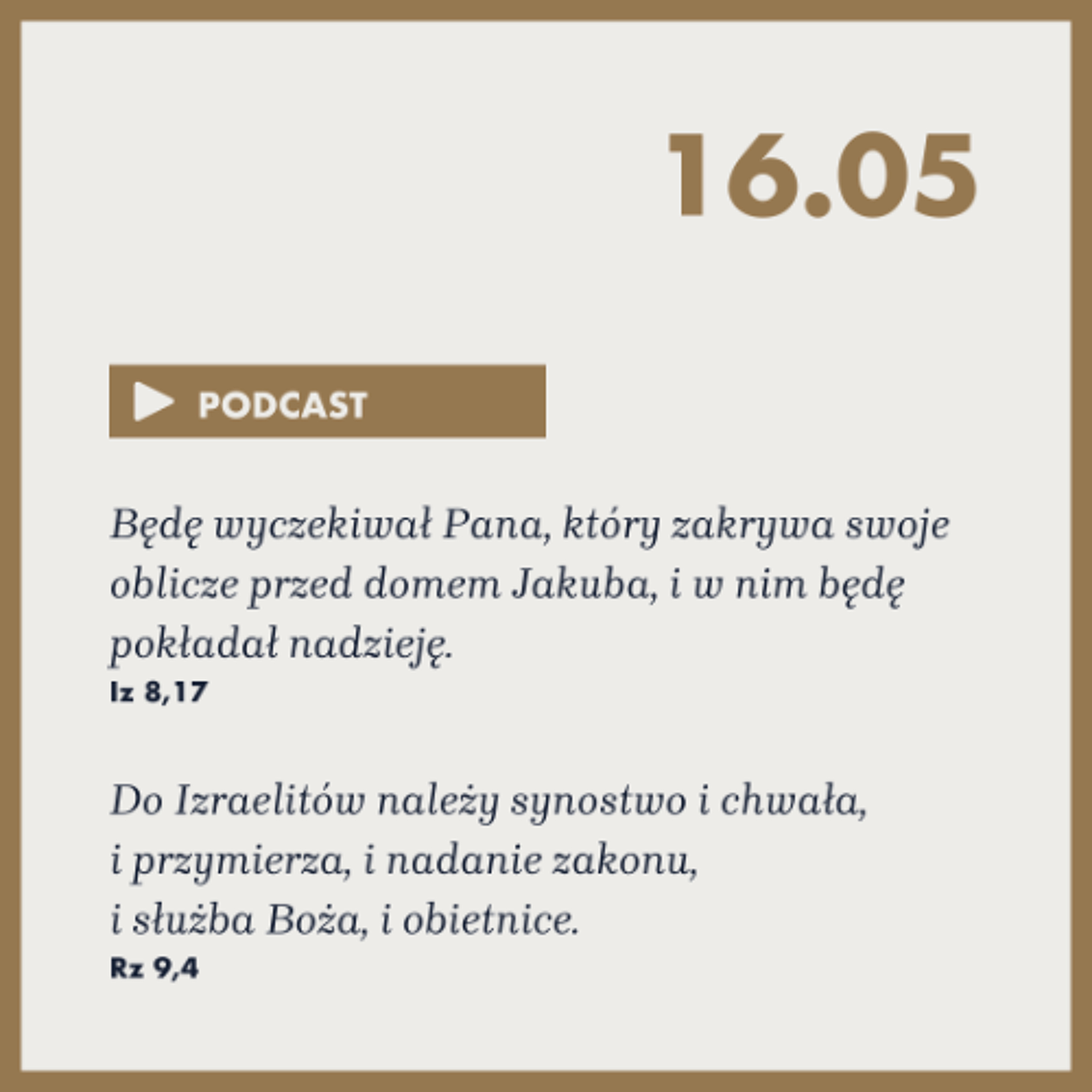 Poranek ze Słowem na 16 maja 2025 episode artwork