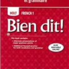 VIEW PDF 💓 Cahier de vocabulaire et grammaire Level 1A/1B/1 (Bien dit!) by  HRW EBOO