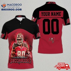 Tampa Bay Buccaneers Michael Clayton 80 Legend 3D Printed Personalized Polo Shirt792
