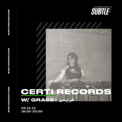 Guest Mix for CERTi RECORDS @ Subtle Radio [Live UoN's Underground Music Soc 24 charity live stream]