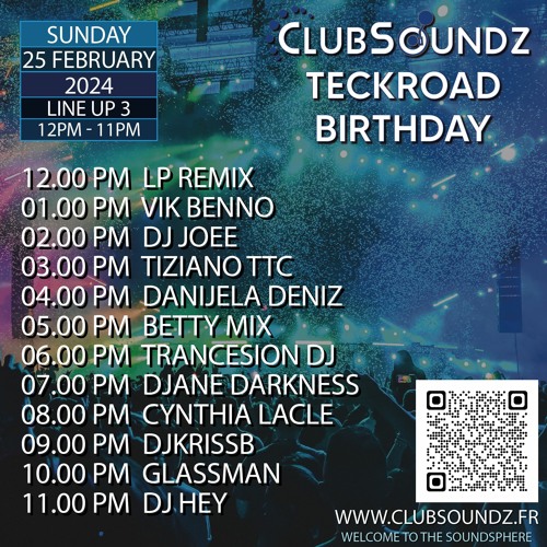 ClubSoundz Teckroad Birthday 24 - 25 Feb. - 2024 (Selected & Mixed By Glassman)