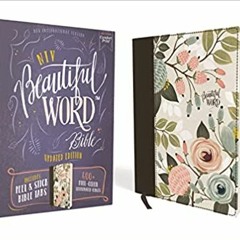 NIV, Beautiful Word Bible, Updated Edition, Peel/Stick Bible Tabs, Cloth over Board, Floral, Red Let