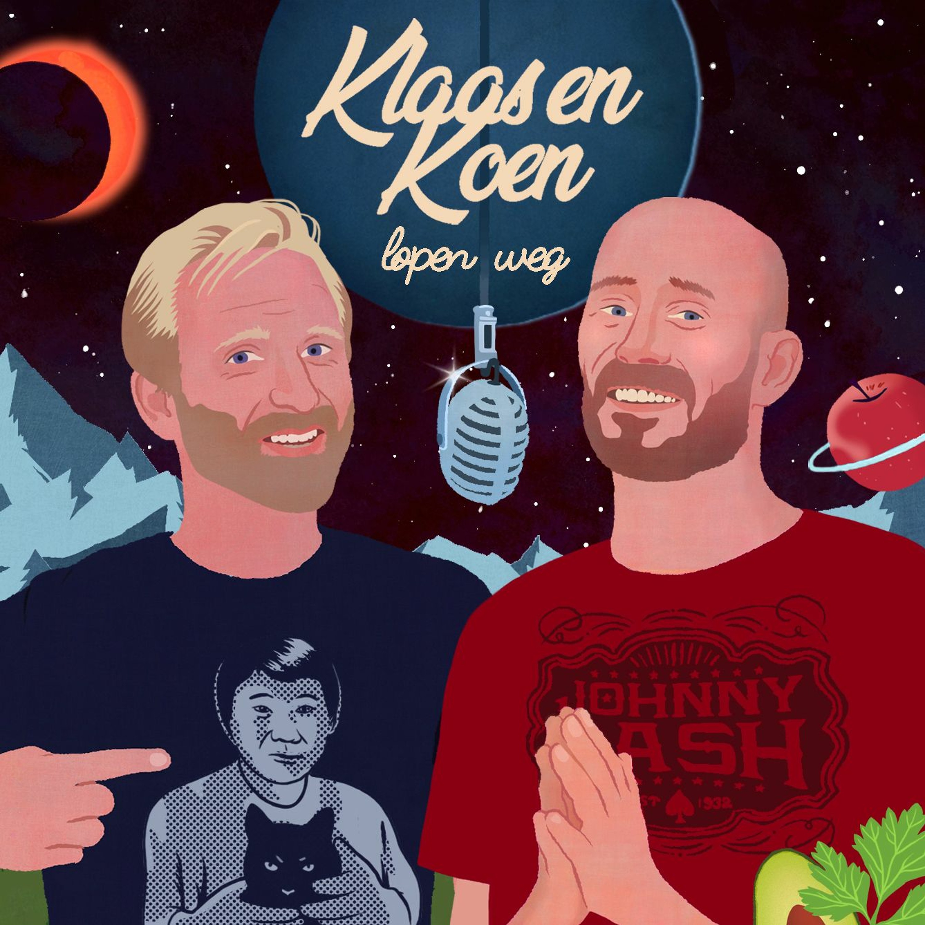 Klaas en Koen lopen weg