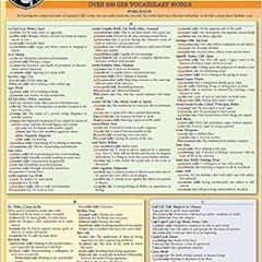 Get PDF GRE Vocabulary: A Quickstudy Laminated Reference Guide by April Michelle Davis Mps
