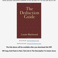 Guide To Deduction Pdf Download