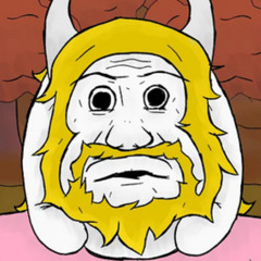 Asgore runs over Dess