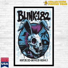 Blink-182 August 28 2025 Hollywood FL Concert Poster