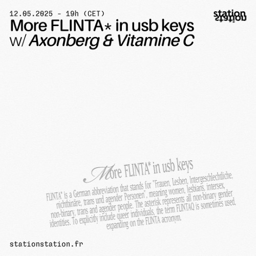 More FLINTA* in usb keys #11 w/ Axonberg & Vitamine C