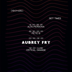 Revibe Emotions presents Aubrey Fry Live @ Bear Cave 19.04.25