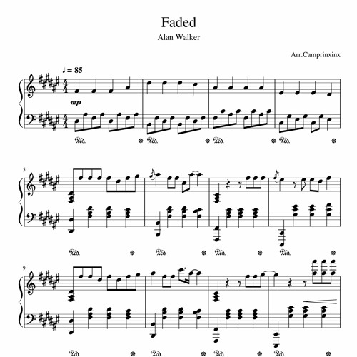 Stream Alan Walker Faded Piano by maspri | Listen online for free on  SoundCloud