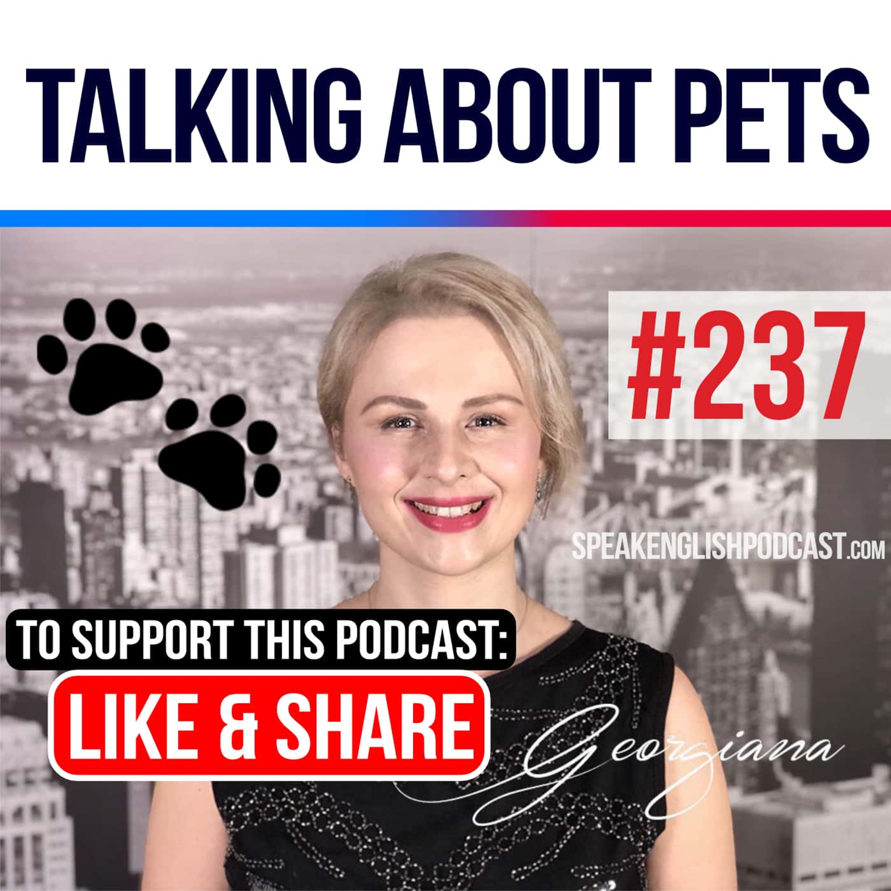 #237 Talking about Pets in English episode artwork