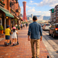 Promenade in Town -  Kobe, Japan