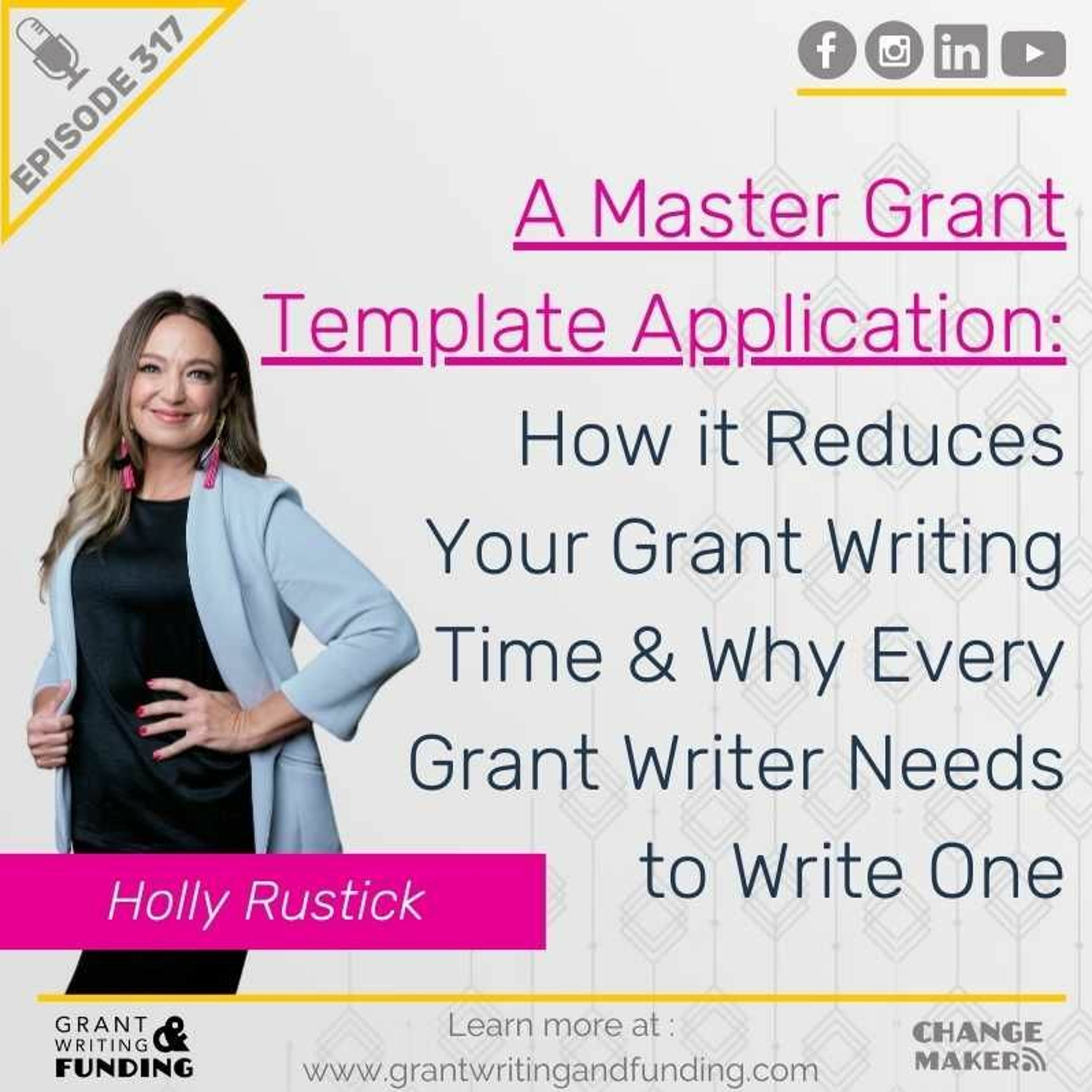 Ep. 317: A Master Grant Template Application: How it Reduces Your Grant Writing Time