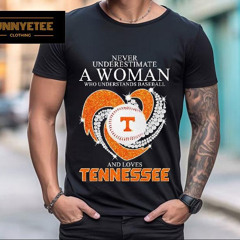 Never Underestimate A Woman Who Understands Baseball And Loves Tennessee Shirt