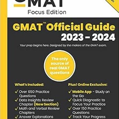 (PDF) Download GMAT Official Guide 2023-2024, Focus Edition: Includes Book + Online Question Ba