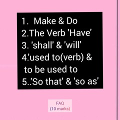 'Make' &' Do' -  'So that' & 'So as'